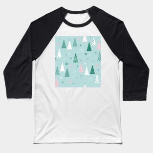 Christmas forest and ornaments Baseball T-Shirt